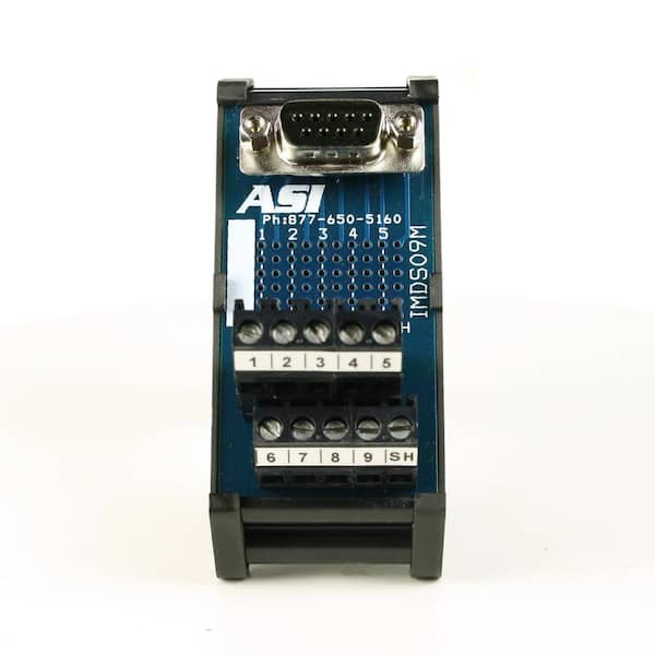 D-Sub Interface Module DIN Rail Mount 9-Pin Female