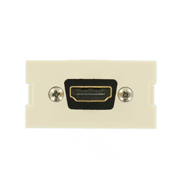 HDMI Feedthrough Multimedia Outlet System (MOS) Module, Light Almond