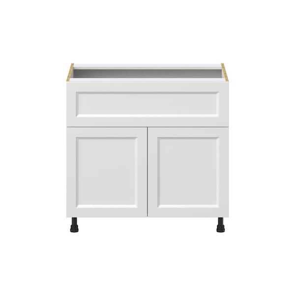 Alton 36 in. W x 24 in. D x 34.5 in. H Painted White Shaker Assembled Base Kitchen Cabinet with a 10 in. Drawer
