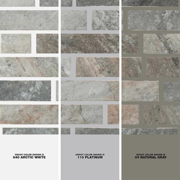 Stonella Interlocking 11.81 in. x 11.81 in. Textured Glass Mesh-Mounted Mosaic Tile (0.97 sq. ft./Each)