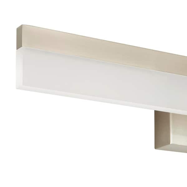 Eldridge 24 in. 1-Light Brushed Nickel LED Bathroom Vanity Light Bar