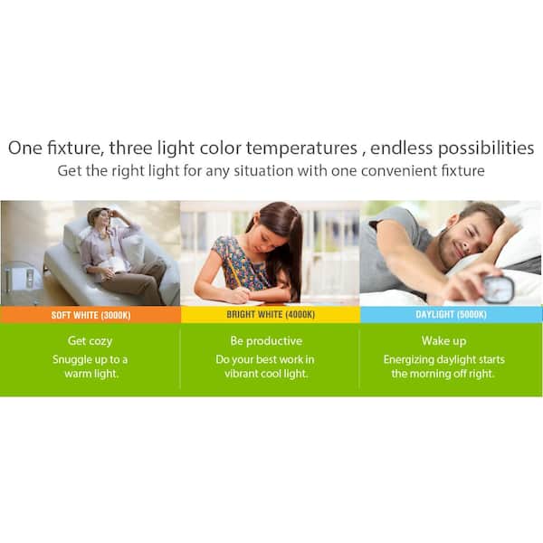 1 ft. x 4 ft. 50W Dimmable White Integrated LED Edge-Lit Deco Flat Panel Flush Mount Ceiling Light with CCT