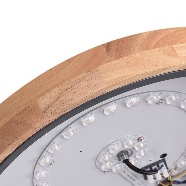 15.74 in. 1-Light Grey LED Flush Mount