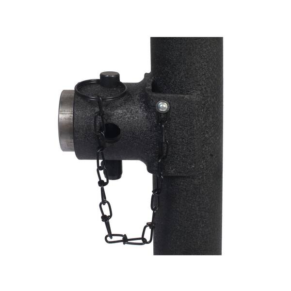 Blackout 5000 lbs. Signature Black Wrinkle Powder Coat Side Wind (Gear Reduction) Pipe Mount Weld Jack 15 in.