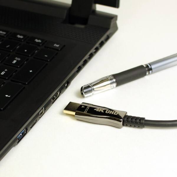 65 ft. Active Ethernet Gold Plated UltraHD 4K/60Hz 18Gbps Slim HDMI Cable - Black