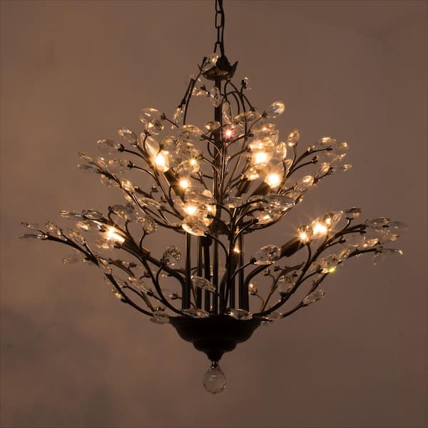 Chicago 8-Light Unique Traditional Chandelier with Crystal Accents