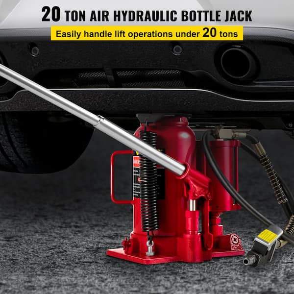 20-Ton Bottle Red Air Hydraulic Bottle Jack Heavy-Duty Auto Truck Repair Lift Air Jack