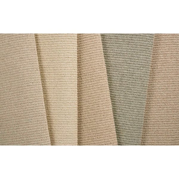 Hampton Rib - Cobblestone - Beige 13.2 ft. 32 oz. Wool Loop Installed Carpet