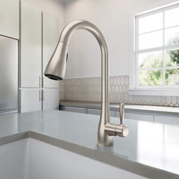 Doherty Single Handle Pull-Down Sprayer Kitchen Faucet with Power Clean and Reflex in Spot Resist Stainless