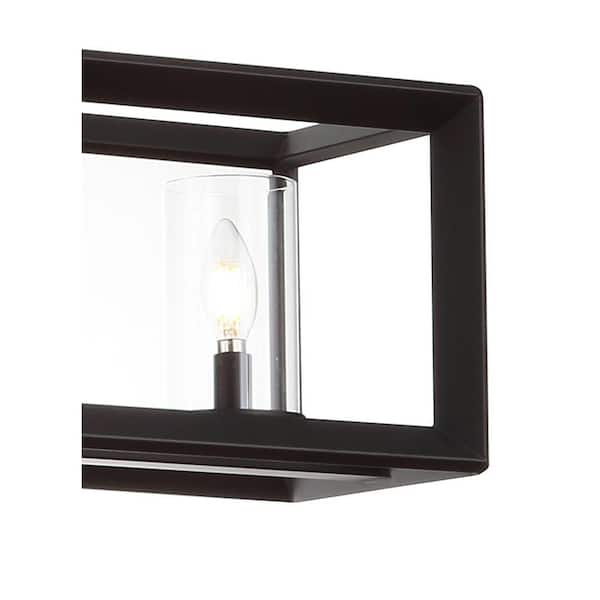Anna 38.5 in. 5-Light Oil Rubbed Bronze Metal/Glass LED Pendant