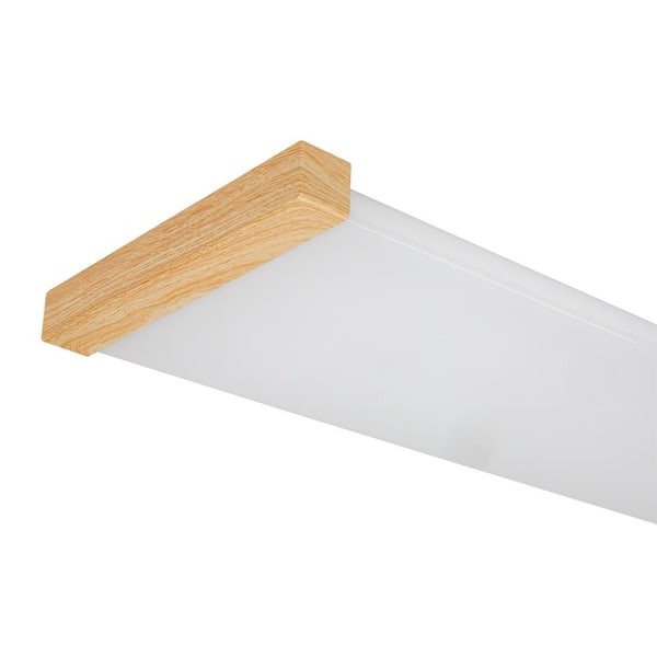 48 in. x 10 in. 4200 Lumens Light Oak Wood End Caps Integrated LED Panel Light 3000K 4000K 5000K Dimmable