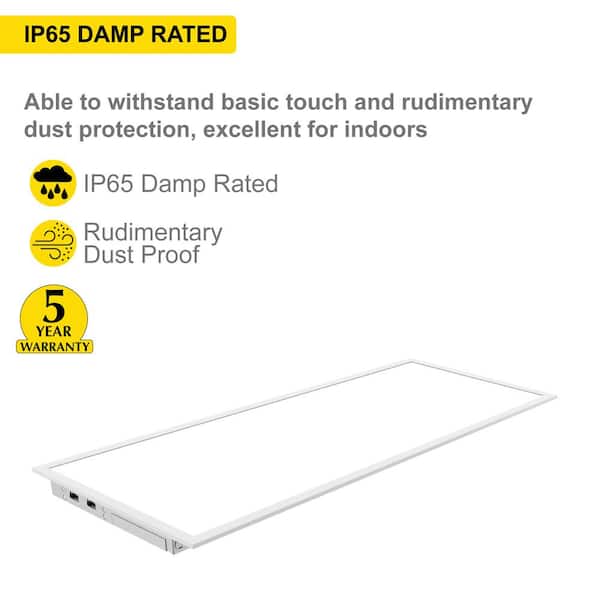 2 ft. x 4 ft. Integrated Backlit LED Panel Internal Driver Drop in Ceiling 5500 Lumen Dimmable 4000K 120-277V (4-Pack)