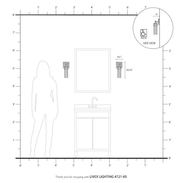 Westfield 1 Light Polished Chrome Bath Vanity