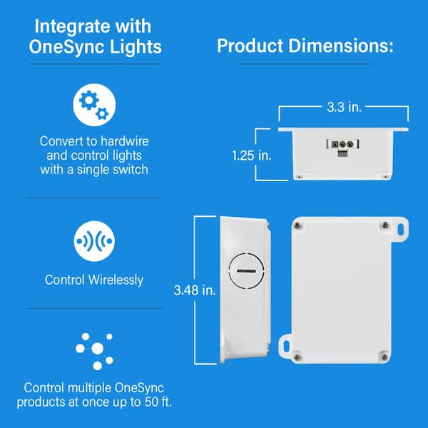 White Onesync Under Cabinet Hardwire Converter Junction Box (12-Pack)