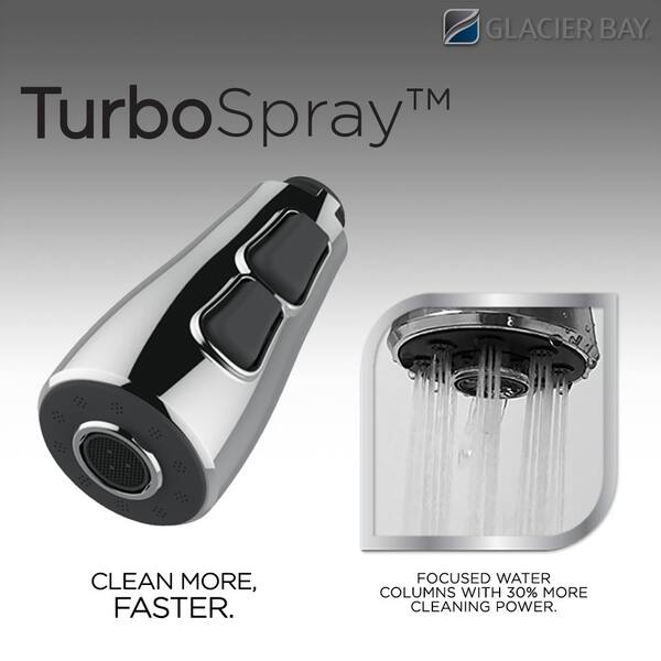 Paulina Single-Handle Pull-Down Sprayer Kitchen Faucet with TurboSpray, FastMount, Soap Dispenser in Polished Chrome