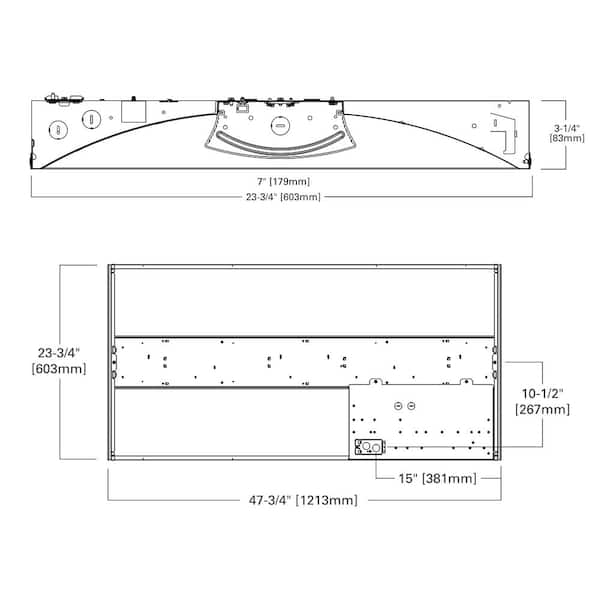 2 ft. x 4 ft. 64-Watt Equivalent Integrated LED White Center Lens Troffer, 4000K Bright White