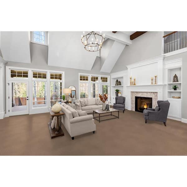 Added Value  - Reward - Beige 24 oz. SD Polyester Texture Installed Carpet