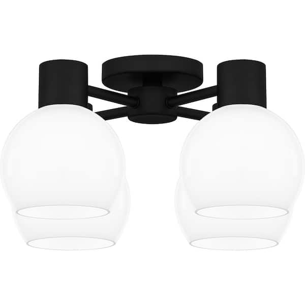 Donahue 18 In. Matte Black Semi-Flush Mount