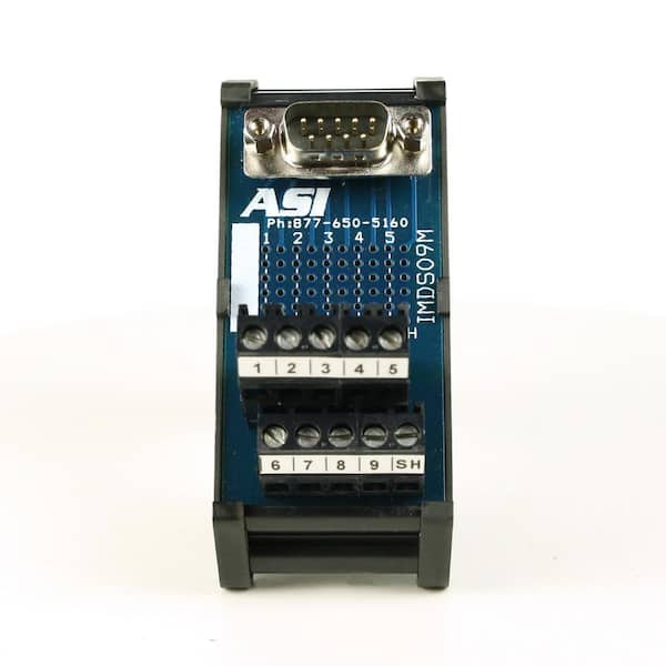D-Sub Interface Module DIN Rail Mount 9-Pin Male