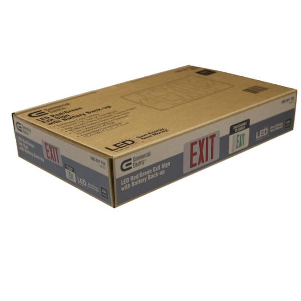 14-Watt Equivalent Integrated LED White Exit Sign with Ni-Cad 4.8-Volt Battery