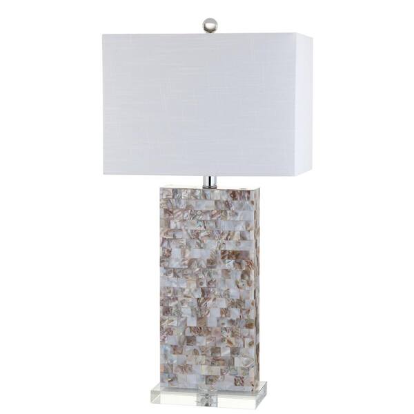 Cannon 29 in. Natural/Clear Seashell and Crystal Table Lamp