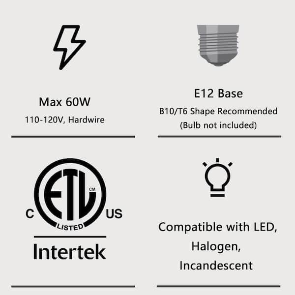 Haven 16.9 in. 4-Light Brushed Brass/White Swag Semi-Flush Mount with White Fabric Shade and No Bulbs Included
