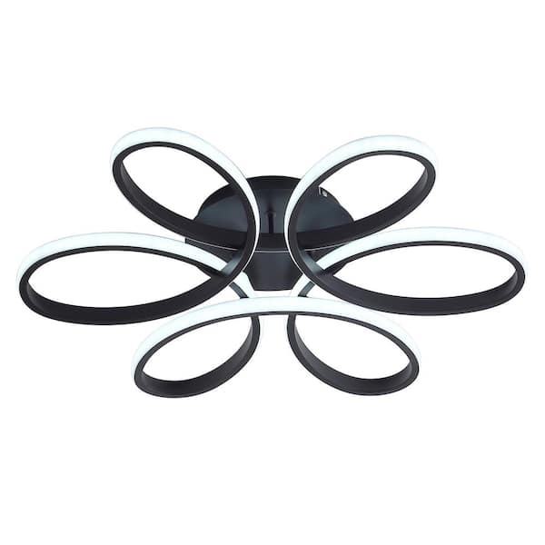 22.8 in. 1-Light Modern Linear Creative Design LED Flush Mount Ceiling Lighting Fixtures