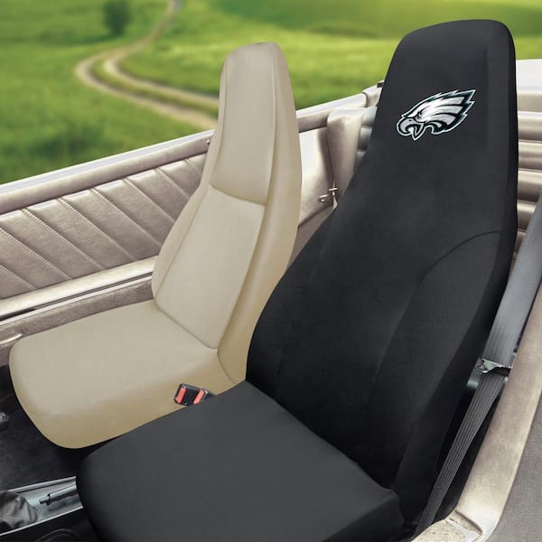 NFL - Philadelphia Eagles Black Polyester Embroidered 0.1 in. x 20 in. x 40 in. Seat Cover