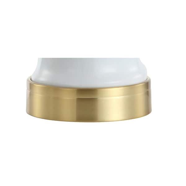 Taipei 28 in. White/Gold LED Table Lamp