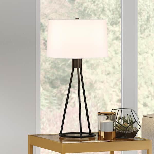 Nova 28 in. Blackened Bronze Tapered Table Lamp