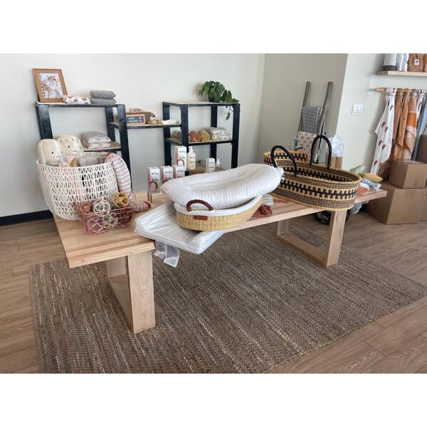 4 ft. L x 36 in. D x 1.75 in. T Finished Maple Butcher Block Island Countertop in Brown with Eased Edge