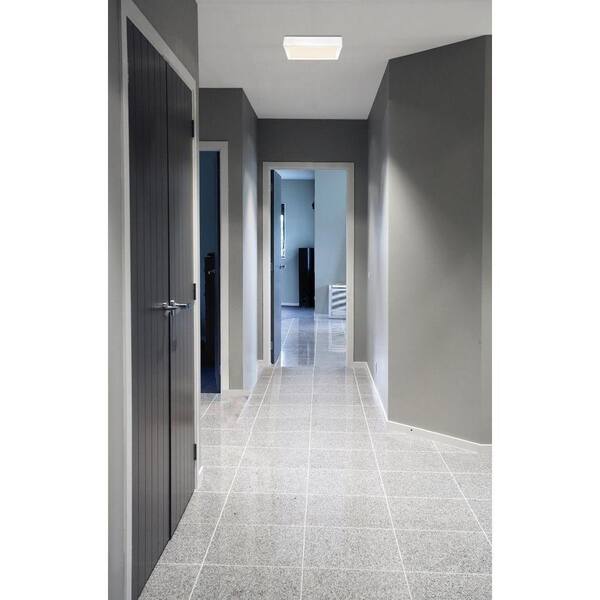 60-Watt White Integrated LED Flush Mount