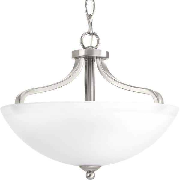 Laird Collection 2-Light Brushed Nickel Semi-Flush Mount