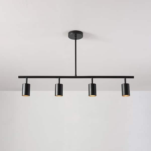 Willard 2.92 ft. 4-Light Matte Black Adjustable Height Linear Track Lighting Kit