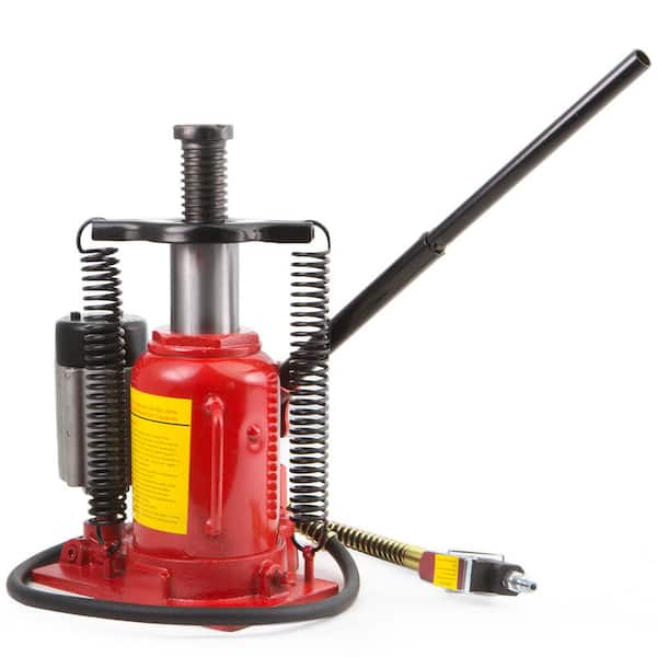 20-Ton Portable Air Manual Power Over Hydraulic Low-Profile Bottle Jack Lift
