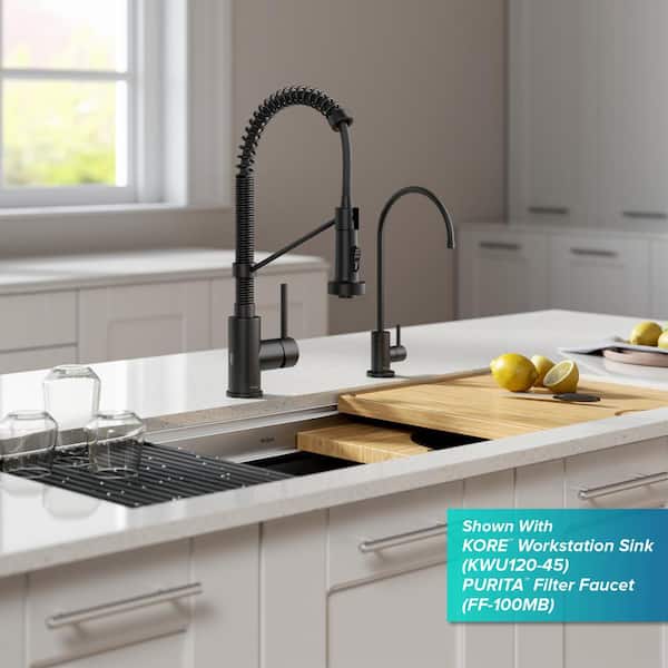 Bolden Single Handle Pull-Down Sprayer Kitchen Faucet with Touchless Sensor in Matte Black