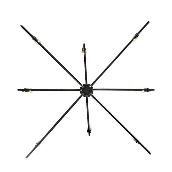 Charlotte 8-Light Black Candle Chandelier Light Fixture