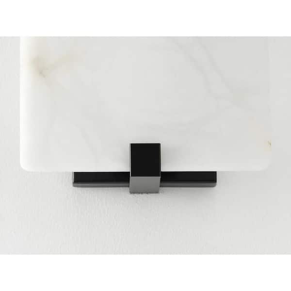 LED Alabaster Stone Sconce Black ADA Wall Sconce
