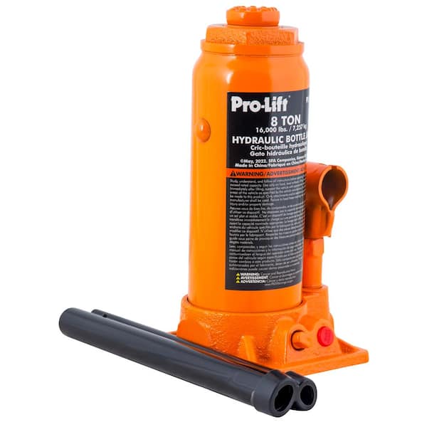 8-Ton Hydraulic Bottle Jack with Pump Handle