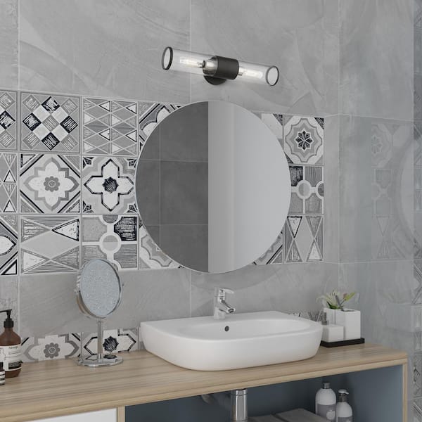 Banca 4.25 in. 2 Light Black Wall Sconce