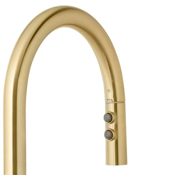 Upson Single-Handle Pull-Down Sprayer Kitchen Faucet in Matte Gold