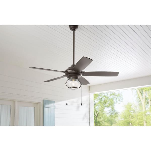 Raina 52 in. LED Outdoor Espresso Bronze Ceiling Fan with Light