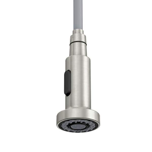 Cartway Single-Handle Spring Non Pull-Down Sprayer Kitchen Faucet in Brush Nickel