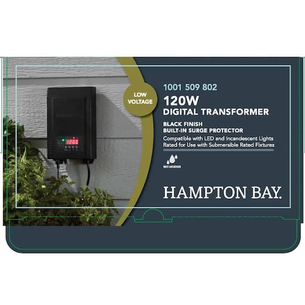 Low-Voltage 120-Watt Landscape Lighting Transformer with Dusk to Dawn Sensor