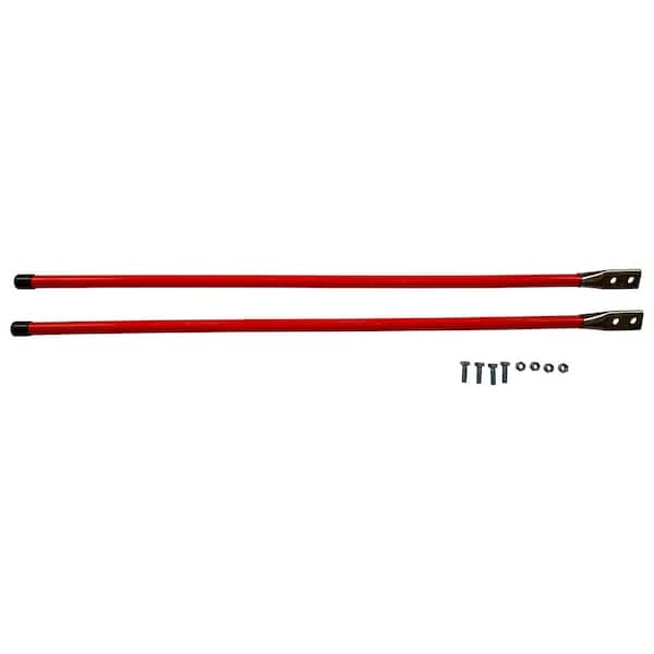 3/4 in. x 48 in. Fluorescent Orange Bolt-On Bumper Marker Sight Rods with Hardware