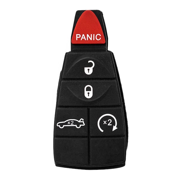 Chrysler and Dodge Simple Key - 7 Button Fobik with Emergency Key Insert and Optional 5-Button Button Pad