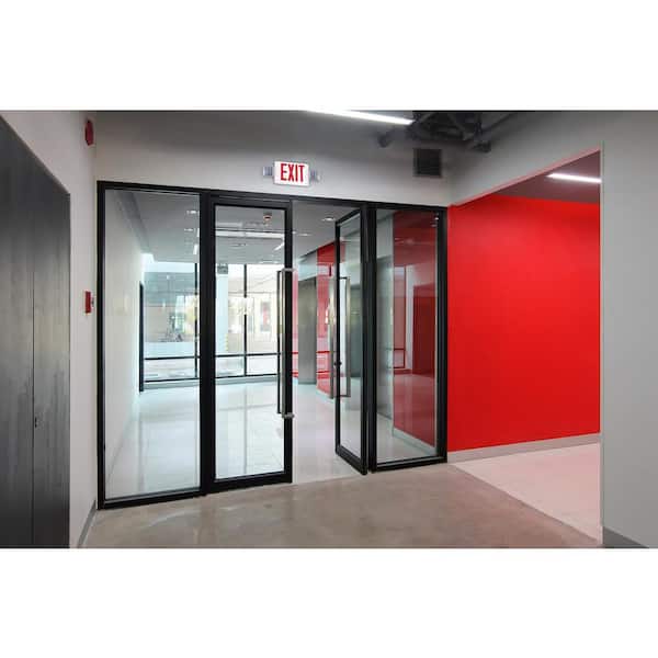 Combo 14-Watt Equivalent Integrated LED White Exit Sign and Emergency Light with Ni-Cad 9.6-Volt Battery