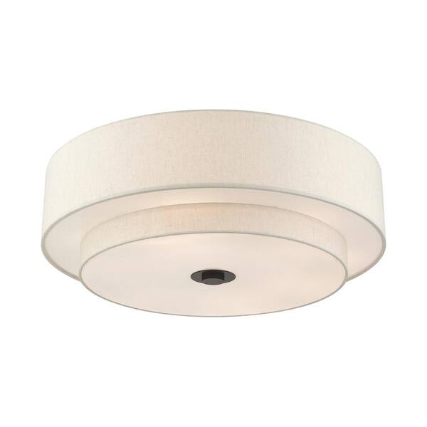 Meridian 6 Light English Bronze Semi Flush Mount