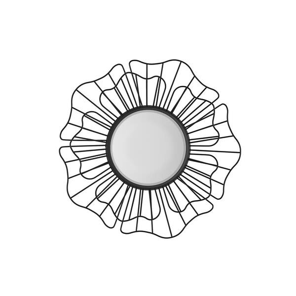 23.22 in. 1-Light Modern Black 24-Watt LED Flush Mount Dimmable Close to Ceiling Light Fixture