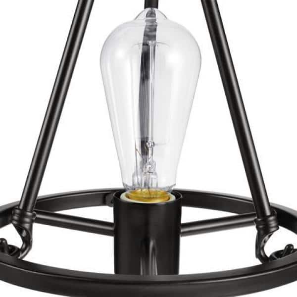 Stratton 1-Light Black Mini Pendant with No Shade